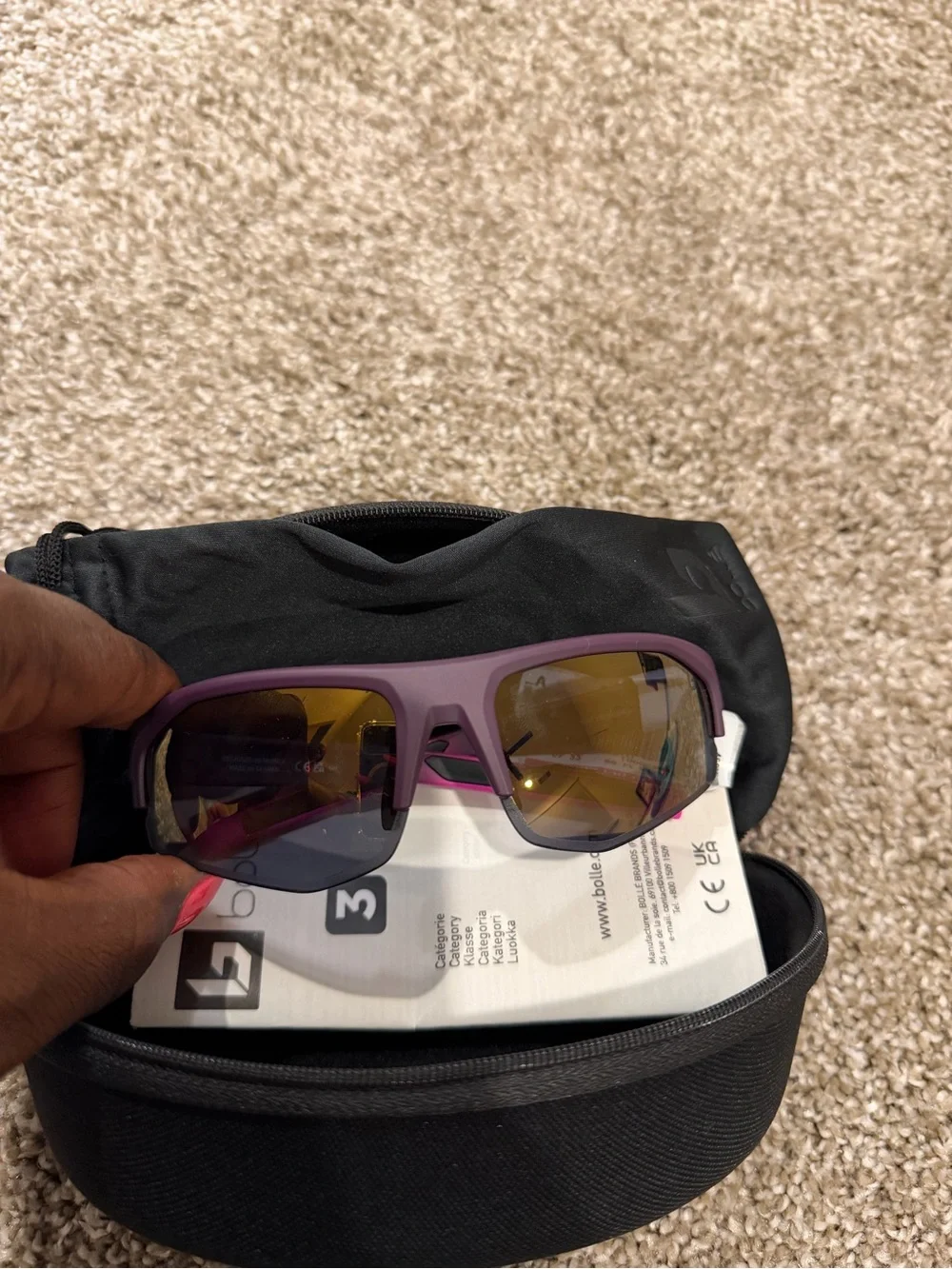 Bollé Bolt 2.0 Sunglasses in Burgundy Pink Matte